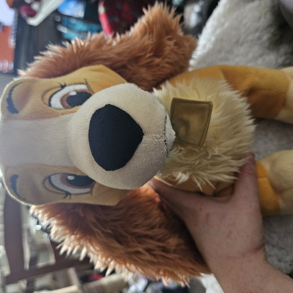 Plush Dog Toy - Brown and Cream